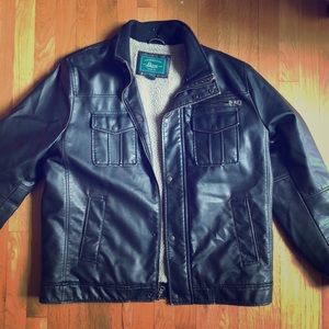 Men’s Leather Bomber Jacket